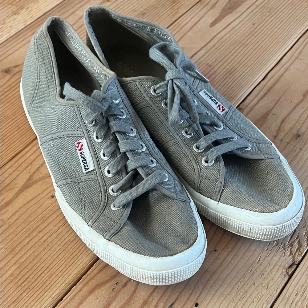 Superga Classic Gray Sneakers. 11.5